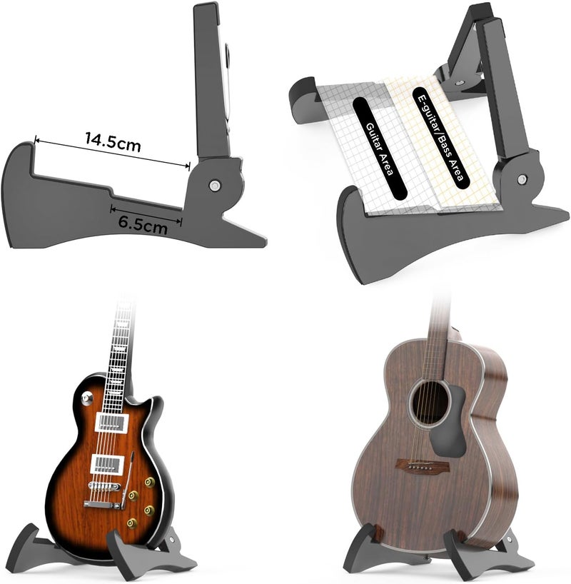 DIDA Portable Travel Guitar Stand, Lightweight Stable A- Frame Plastic Guitar Stand Holder for Acoustic, Electric Guitars, Ukulele, Foldable Guitar Stand Floor, Single Guitar Holder (Black) - Image 5